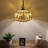 Estado Tiffany Pendant Lights Fixture Plug in Gold Stained Glass Baroque Style LED Bulbs 16”W*16”D*75”H