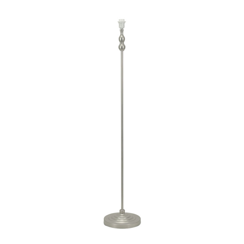 Reselva 131cm Traditional Floor Lamp, Brushed Chrome, White