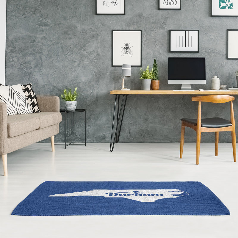 Tapis bleu marine de north caroline, Rectangle 3 pi x 5 pi