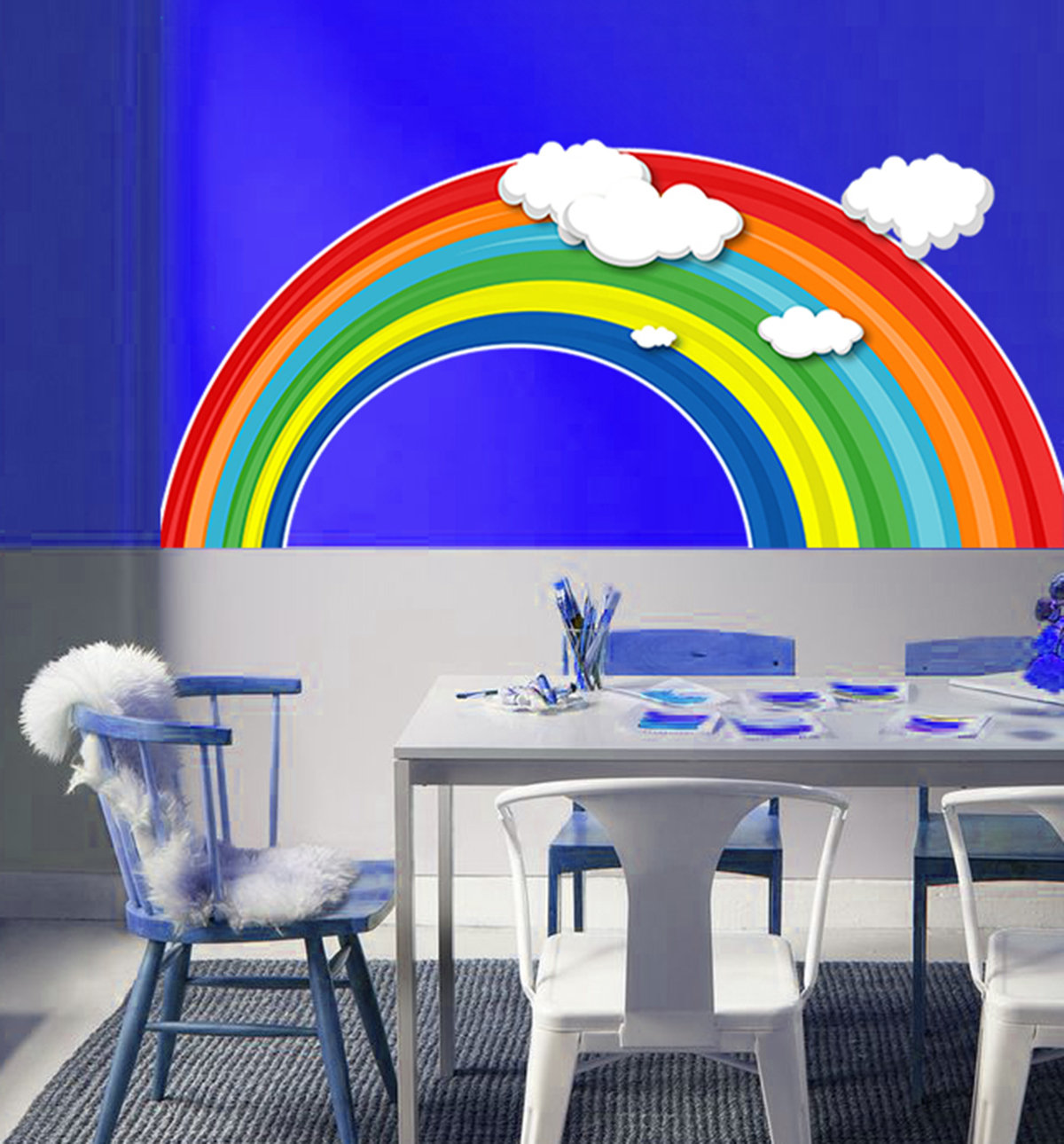 Latitude Run® Nursery Rainbow Wall Decal, Rainbow Sticker Wayfair