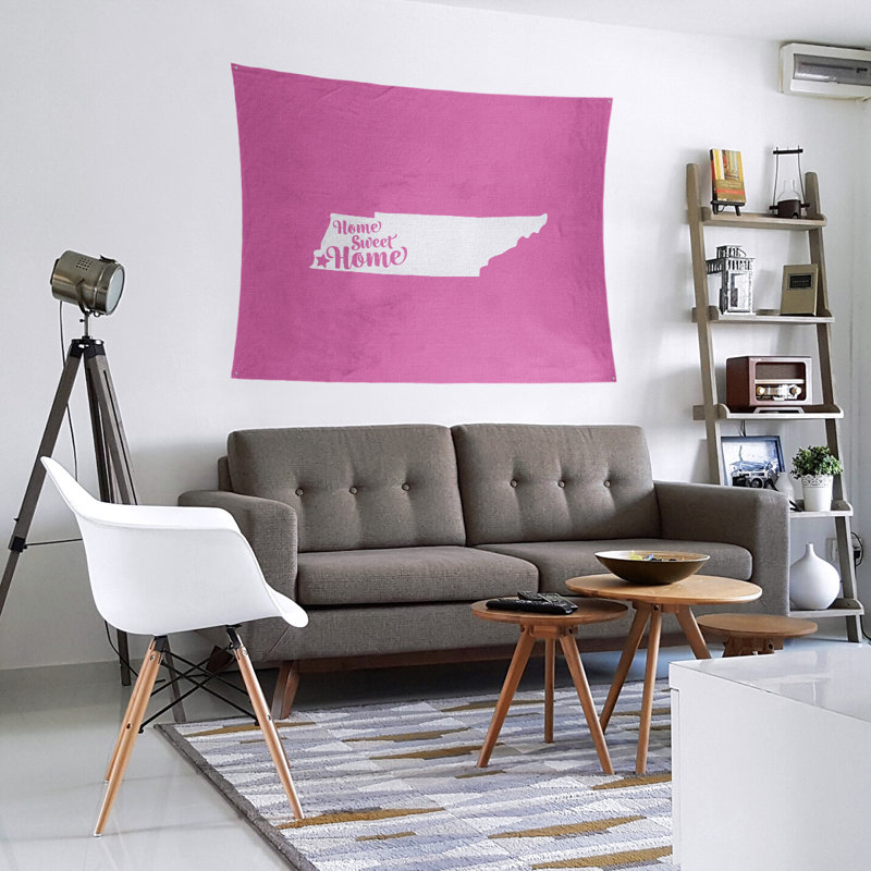Tapisserie Home Sweet Memphis, H 27,5 po x l 37,5 po, Rose