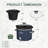 2 Quart Slow Cooker with Removable Ceramic Pot, 3 Heating Settings, Dishwasher Safe Glass Lid, Blue-138513748