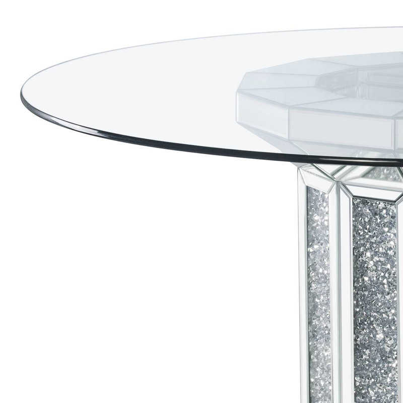 Dining Table,Glass dining table with Cross oval base,Kitchen table