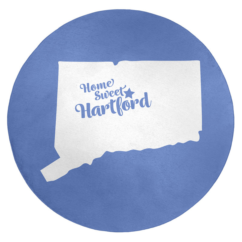 Tapis en poly-chenille hartford connecticut, Rond 5 pi