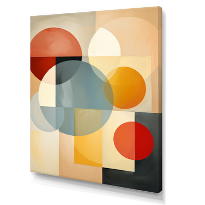 Art géométrique abstrait minimaliste Mid-Century I - décoration murale moderne Mid-Century