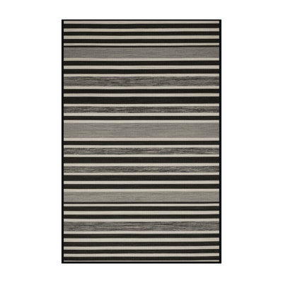 Tapis lavable rayé gris clair