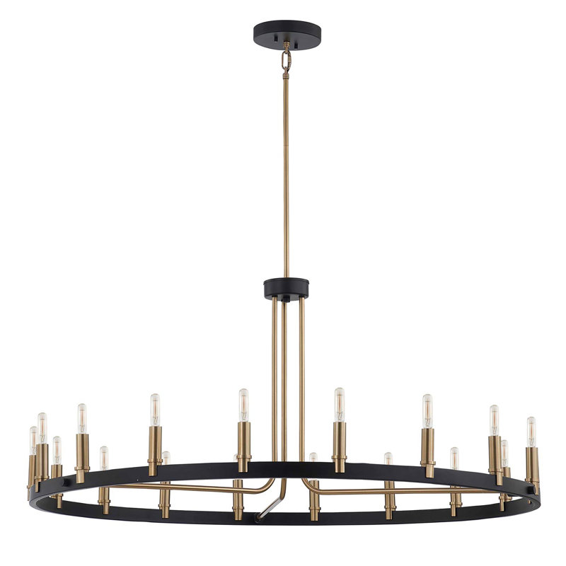 Lustre 18 lumières Webber, H 18,5 po x l 42 po x P 42 po