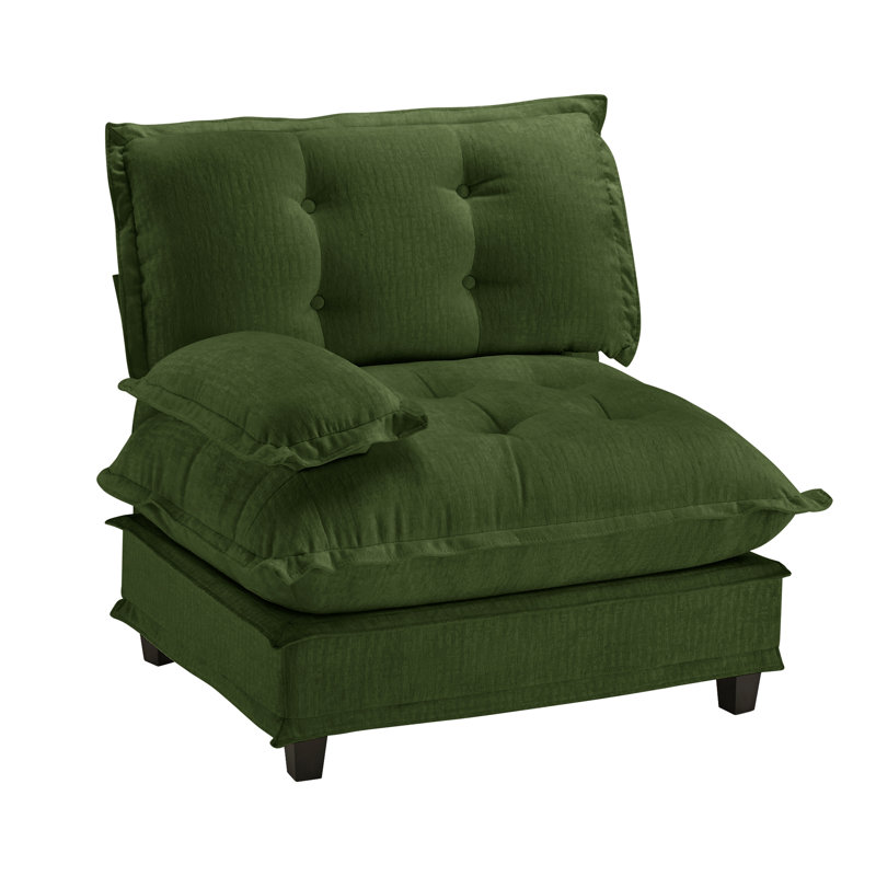 Canapé LSF 73 po en chenille verte
