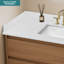 Plateau de meuble-lavabo à dossier en pierre de quartz de 42 pouces blanc