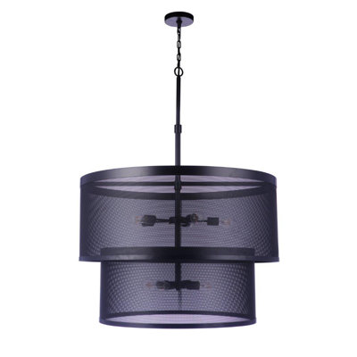 Luminaire suspendu tambour 9 lumières Mesh