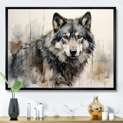 Loup solitaire - Décoration murale loup