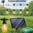 Kashayla 49FT 16-Bulb Solar & USB Charging Patio String Light 4 Modes with Remote Control Outdoor Decoration Waterproof