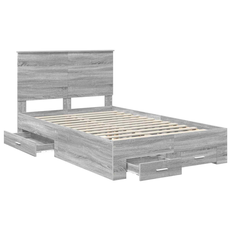 Bed, Small Double (4'), Grey Sonoma
