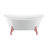 67'' Streamline Clawfoot Soaking Acrylic Bathtub With Drain, Clawfeet, and Bamboo Tray-14879737-14879736