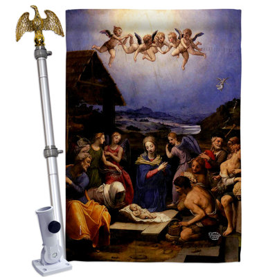 Ensemble de drapeaux réligieux en polyester 40 x 28 po