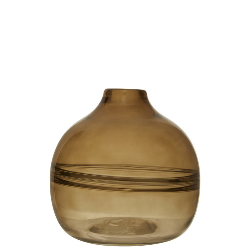 Reseda Glass Table Vase, Brown