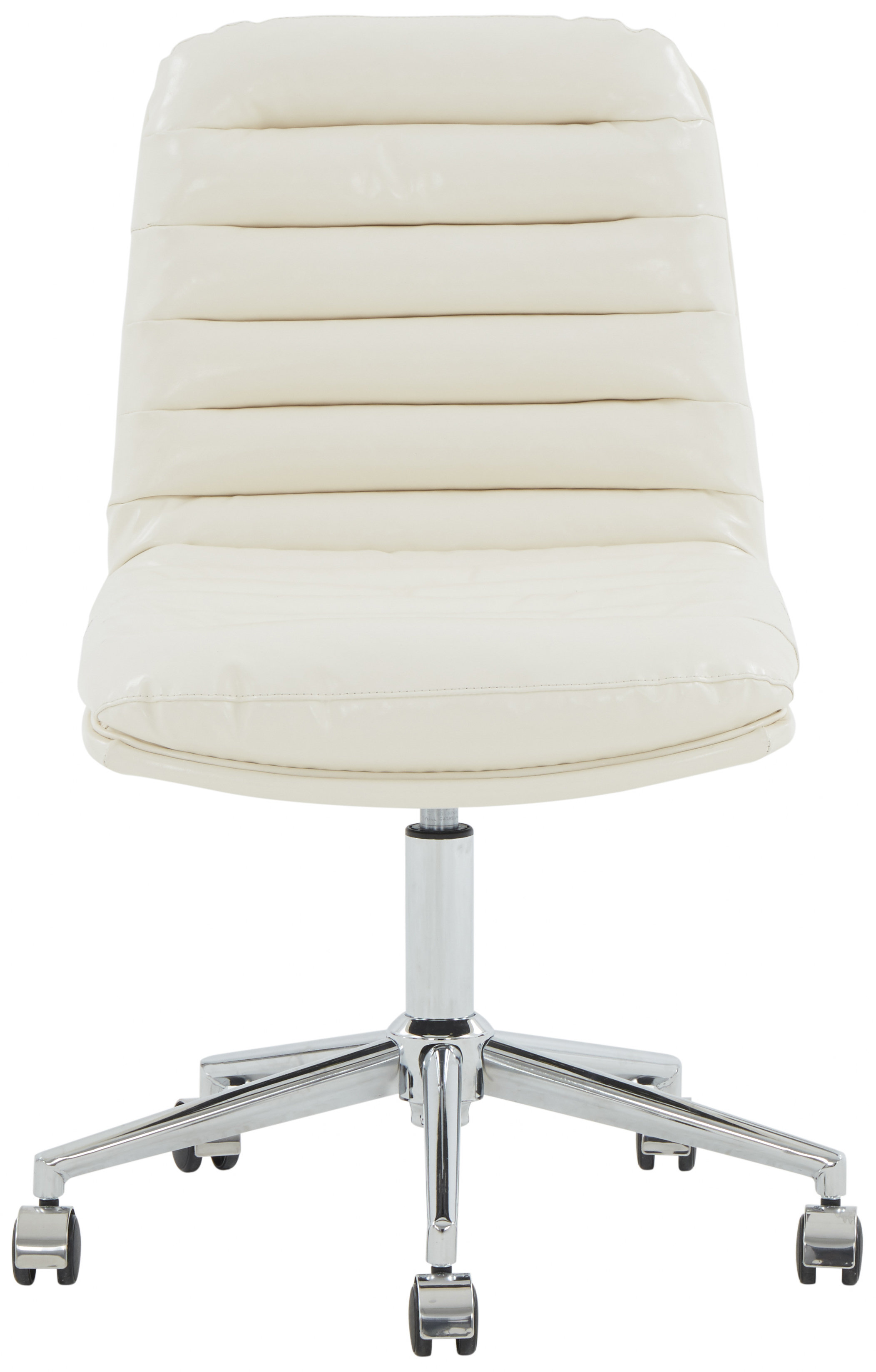 Swivel Chair White Leather Office Chair No Arms White Leather