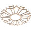Médaillon de plafond ajouré en bois d'aulne 28 po x 9 7/8 po x P 3/8 po Augustus-63412096-63412120