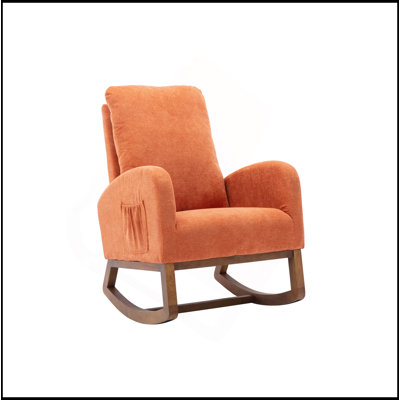 Chaise berçante de salon confortable Orange