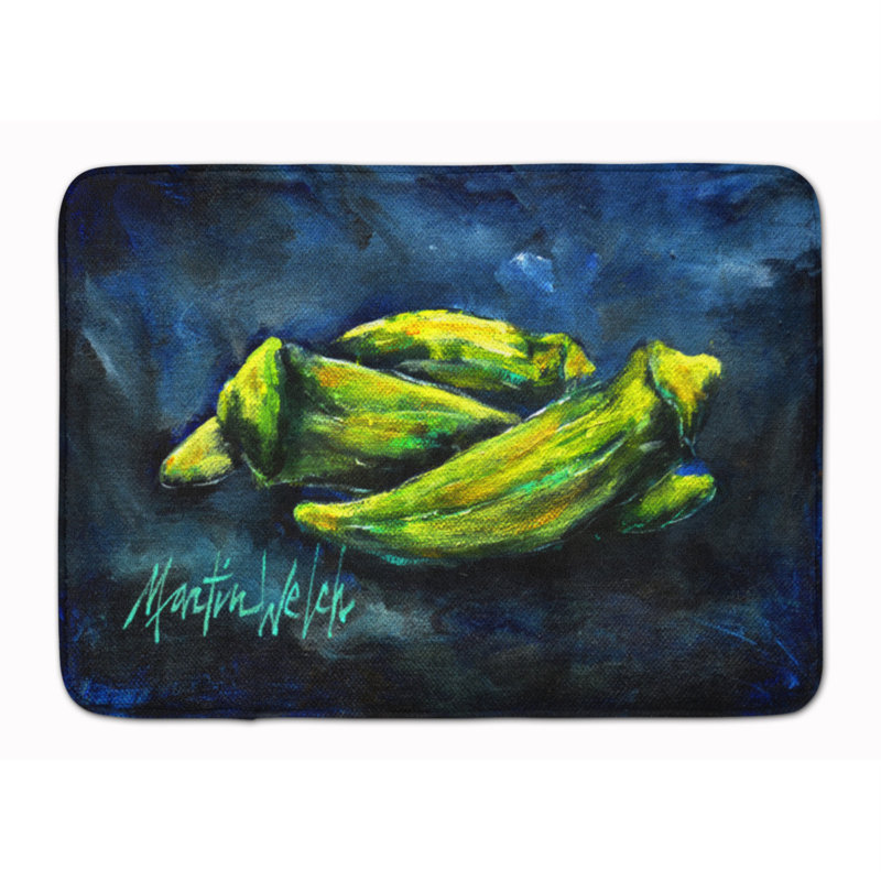 Tapis pour salle de bain en mousse à mémoire de forme okra