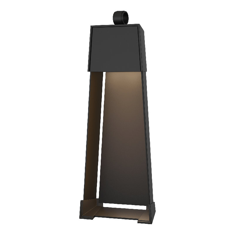 Revere Steel Wall Light, 32.4" H x 12.4" W x 4" D, Coastal Black, Coastal Dark Smoke