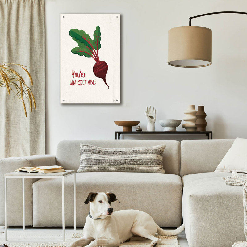 Art mural en verre épique «Veggie Fun 1» par Janelle Penner, H 36 po x l 24 po x P 0,2 po