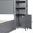 Practical Queen Bed With Built-In Cabinet, Shelf And Socket Facilities - Gray Marvelous Arrangement-1303345230