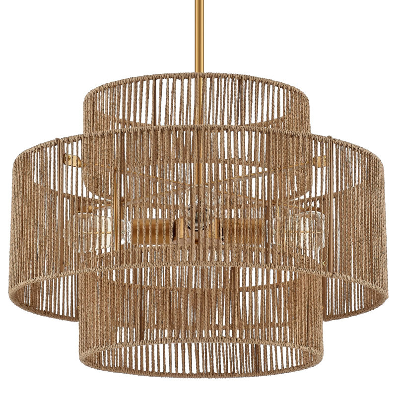 Enzo 4 - Light Dimmable Drum and Geometric Chandelier