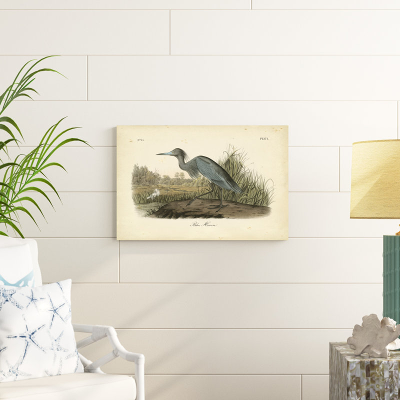 «Blue Heron», impression sur toile, H 20 po x l 30 po