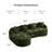 Boneless 2-piece L-shaped Sectional Sofa With Curved Design And Left-facing Chaise-791676481