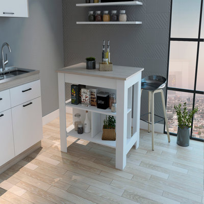 Îlot de cuisine à 3 tablettes