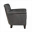 Fauteuil d'appoint 1 place en cuir fleur gris ardoise par Living Room