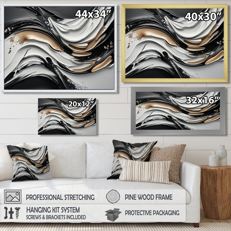 Perspectives du sombre et de la lumière I - Art mural transitionnel moderne abstrait, H 30 po x l 40 po, Brun
