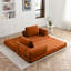 Canapé-lit convertible, canapé de plancher pliable en velours côtelé et coussins, multifonctionnel pour le salon et la chambre à coucher, orange-128896582