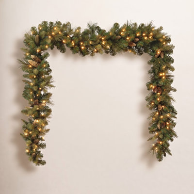 108" Pre-Lit Pine Christmas Garland