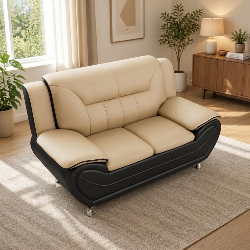 61 " Faux Leather Loveseat