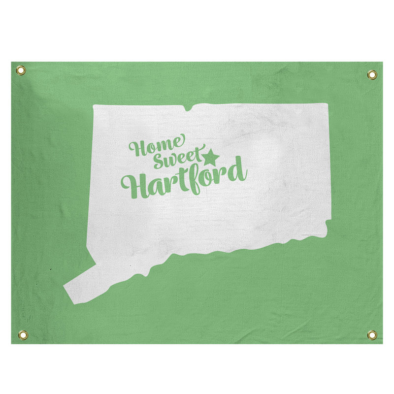 Tapisserie murale connecticut hartford, H 59 po x l 80 po, Vert