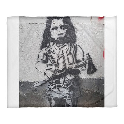 Banksy Sewn Throw Blanket