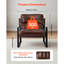 Fauteuil d'appoint en cuir synthétique moderne avec cadre en métal brun