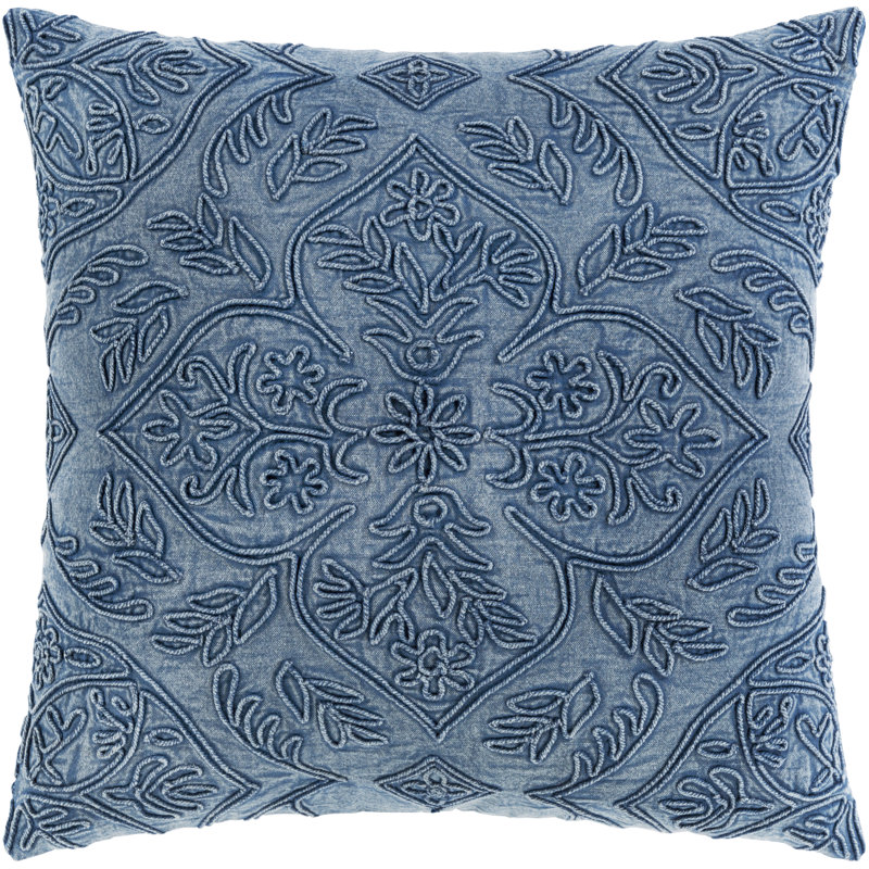 Cotton Floral 20'' Throw Pillow Cover, 20" x 20"