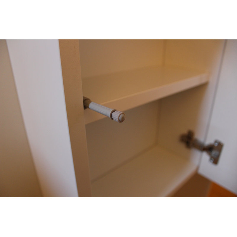 Tuvalu Solid Wood Bathroom Cabinet, White Matt Lacquered