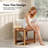24" Waterproof HIPS Shower Bench, All-Weather Shower Stool, 400 lbs Weight Capacity, Non-Slip Feet, Teak-75284260-75284261