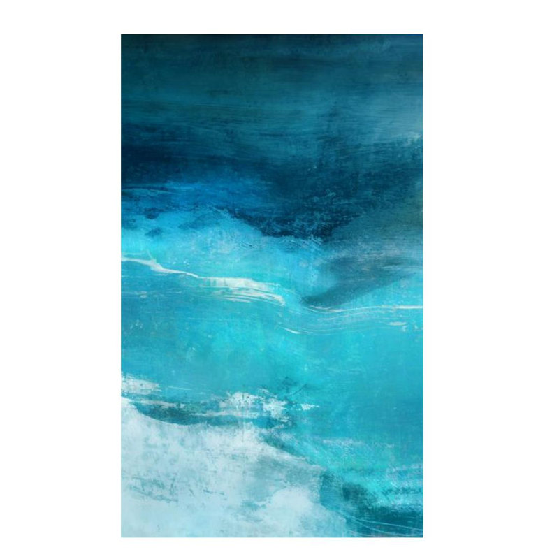 «Indigo Sky II» par Barclay Butera - impression, H 50 po x l 30 po x P 1,5 po, Gel coupé au couteau