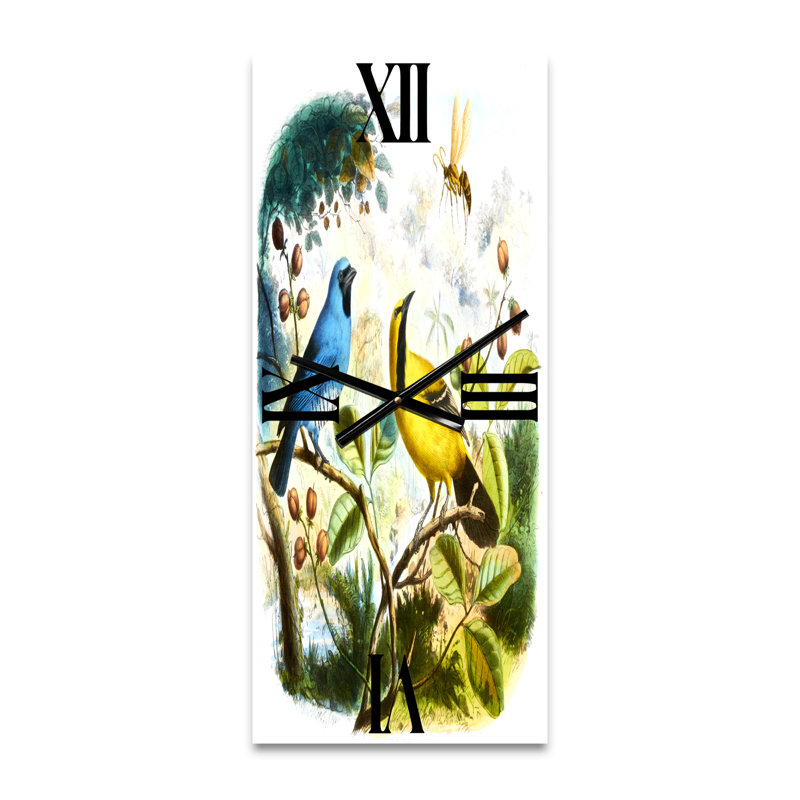 Horloge murale oiseau dans la nature, Grand