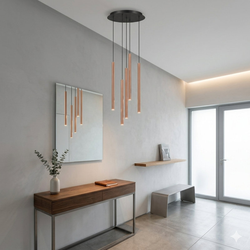 Baileyton 5 - Light Cluster Pendant, Copper