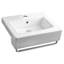 Lavabo de salle de bain rectangulaire en céramique avec trop-plein Universal-17520435
