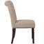Chaise parsons à dossier roulé et garniture cloutée Hercules-1139472100-1158273402