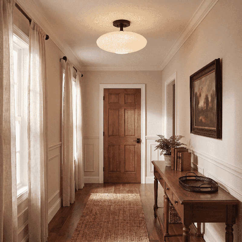 Mason 1-Light Ceiling Light in Natural Brass, Natural Brass