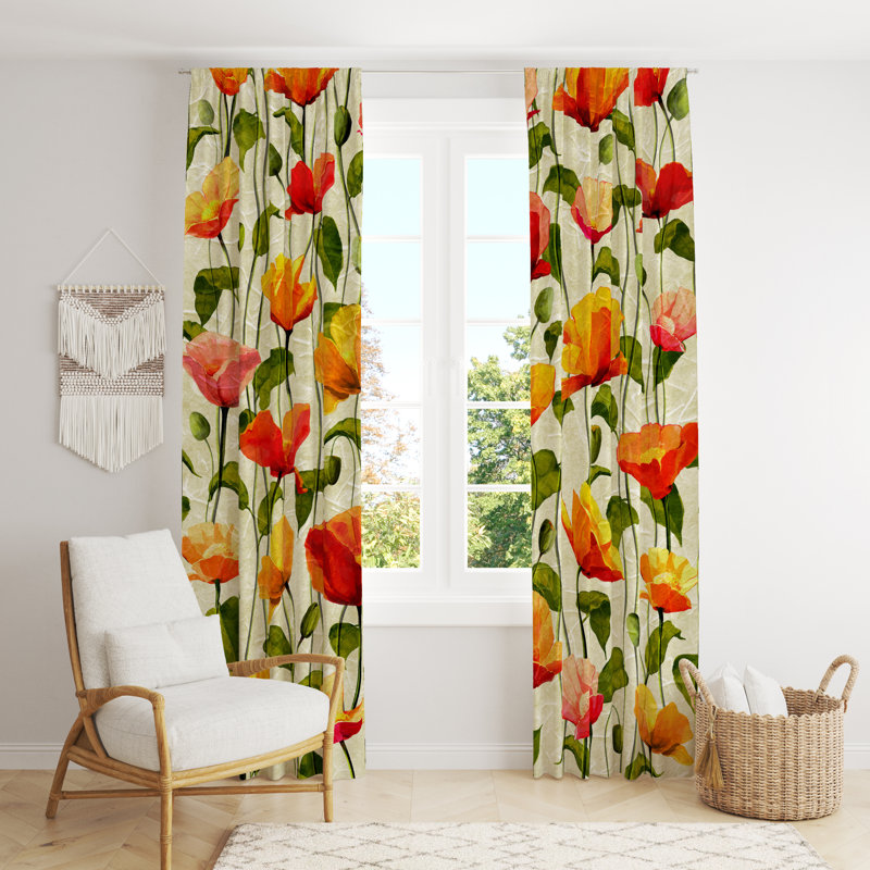 Semi Sheer Curtain Pair, 56" W x 78" L