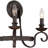 Noble 2-Light Rustic Black Wall Sconce